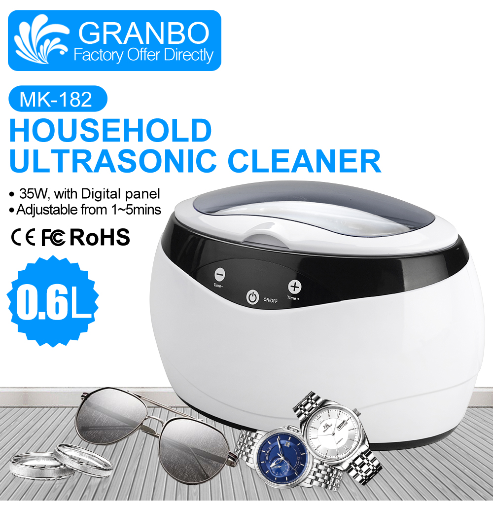 Home Electronic Portable Ultrasonic Cleaner High Frequency Jewelry Watch Glasses Digital Cleaning Machine