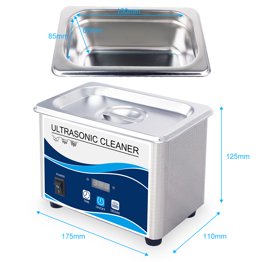Granbo Digital 2L 120W Ultrasonic Cleaner with DEGAS Heating Bath For Dental Watches Glasses Coins Tool Part Remove Carbon